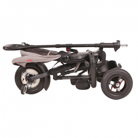 Tricicleta cu roti de cauciuc QPLAY Rito Rubber gri [10]