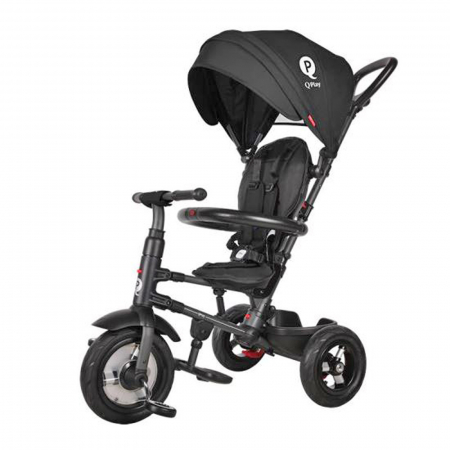 TRICICLETE COPII - Tricicleta cu roti de cauciuc QPLAY Rito Rubber negru