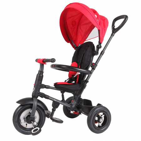 Tricicleta cu roti de cauciuc QPLAY Rito Rubber rosu [1]