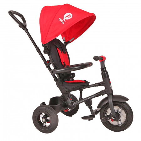 Tricicleta cu roti de cauciuc QPLAY Rito Rubber rosu [2]