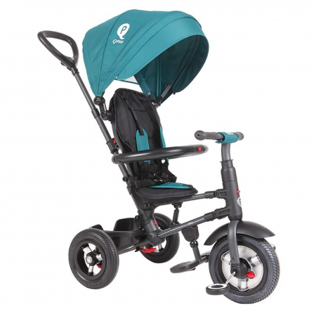 Tricicleta cu roti de cauciuc QPLAY Rito Rubber turcoaz [1]