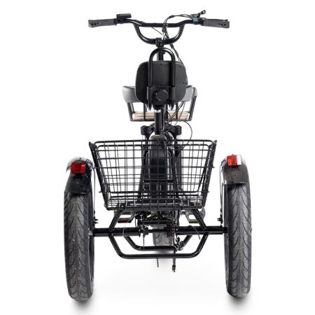 Tricicleta electrica 20" CARPAT E-Senior 20561E, cadru otel 16", frane disc/tambur, 7 viteze, autonomie 40-60 km, negru/galben [3]