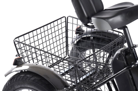 Tricicleta electrica 20" CARPAT E-Senior 20561E, cadru otel 16", frane disc/tambur, 7 viteze, autonomie 40-60 km, negru/galben [10]