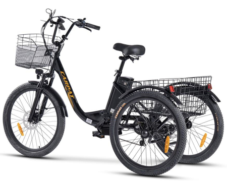 Tricicleta electrica 24" CARPAT E-Senior 24560E, cadru otel 16", frane disc/tambur, autonomie 40-60 km [2]