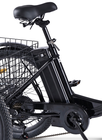 Tricicleta electrica 24" CARPAT E-Senior 24560E, cadru otel 16", frane disc/tambur, autonomie 40-60 km [8]