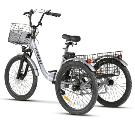 Tricicleta electrica 24" CARPAT E-Senior 24560E, cadru otel 16", frane disc/tambur, autonomie 40-60 km [2]