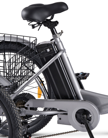 Tricicleta electrica 24" CARPAT E-Senior 24560E, cadru otel 16", frane disc/tambur, autonomie 40-60 km [8]