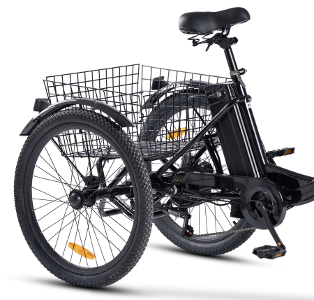 Tricicleta electrica 24" CARPAT E-Senior 24560E, cadru otel 16", frane disc/tambur, autonomie 40-60 km [12]