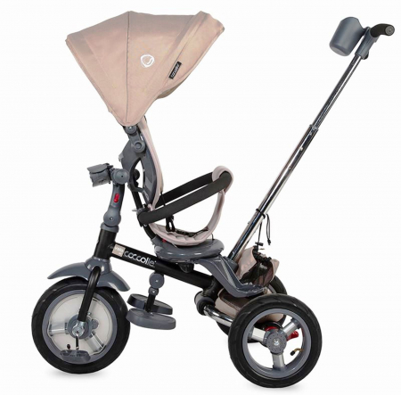 Tricicleta multifunctionala 4in1 cu sezut reversibil COCCOLLE Velo Air bej [3]