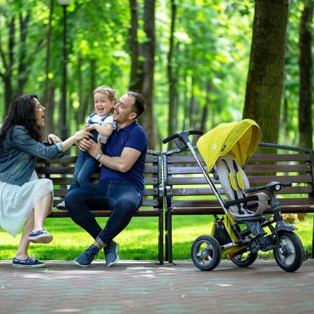 Tricicleta multifunctionala 4in1 cu sezut reversibil COCCOLLE Velo Air verde [10]