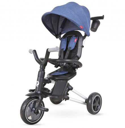 TRICICLETE COPII - Tricicleta ultrapliabila QPLAY Nova albastru inchis