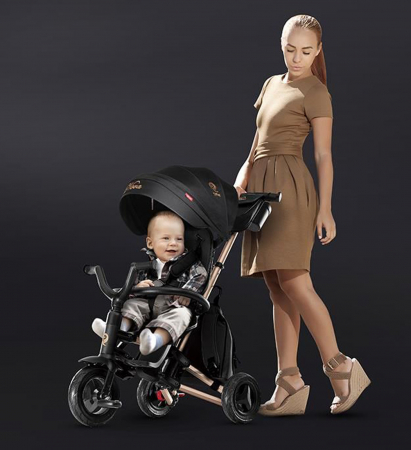 Tricicleta ultrapliabila QPLAY Nova Gold Air LE [7]