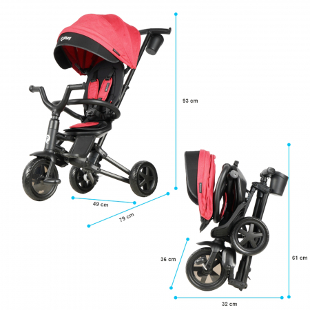 Tricicleta ultrapliabila QPLAY Nova Niello rosu [21]