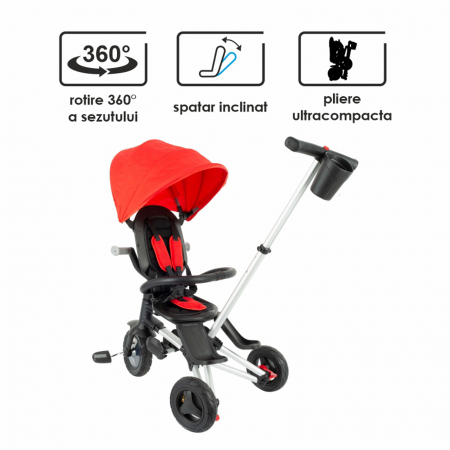 Tricicleta ultrapliabila QPLAY Nova rosu [3]