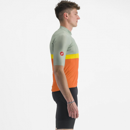 Tricou cu maneca scurta Castelli A Blocco Vernil/Portocaliu/Galben/Visiniu L [3]