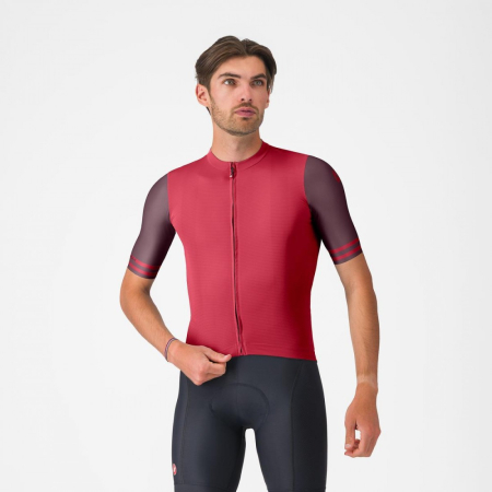 Import - Tricou cu maneca scurta Castelli Prologo Lite 2, pentru barbati, rosu/bordo, L