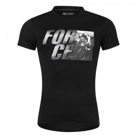 TRICOURI - Tricou maneca scurta FORCE Spirit, negru