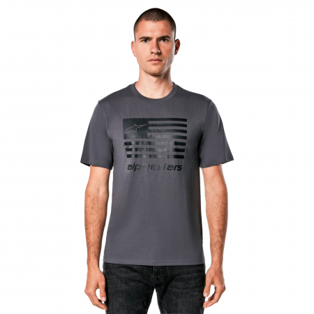 TRICOURI - Tricou maneca scurta ALPINESTARS Flag CSF Tee, antracit/negru