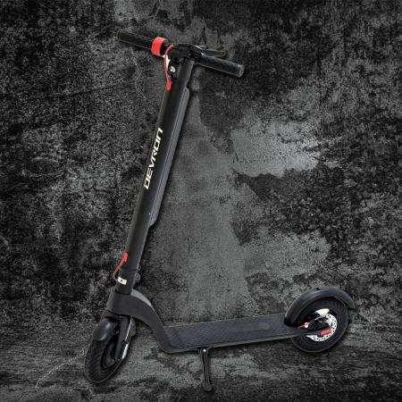 Trotineta electrica DEVRON Zerga X8, motor 350W, roata 10", acumulator 7.8Ah, negru/rosu [16]