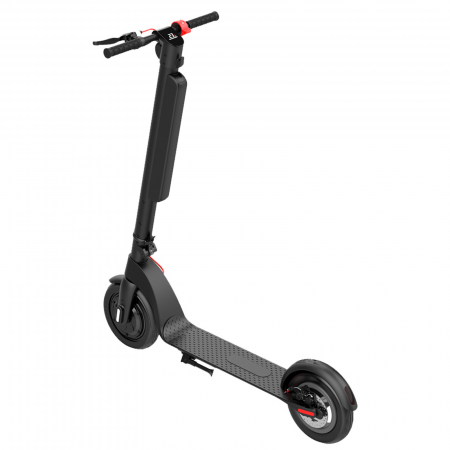 Trotineta electrica DEVRON Zerga X8, motor 350W, roata 10", acumulator 7.8Ah, negru/rosu [4]