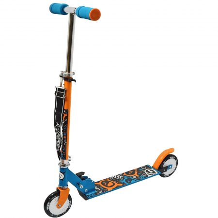 TROTINETE - Trotineta pliabila SULOV Buzz, roata 120 mm, albastru/portocaliu
