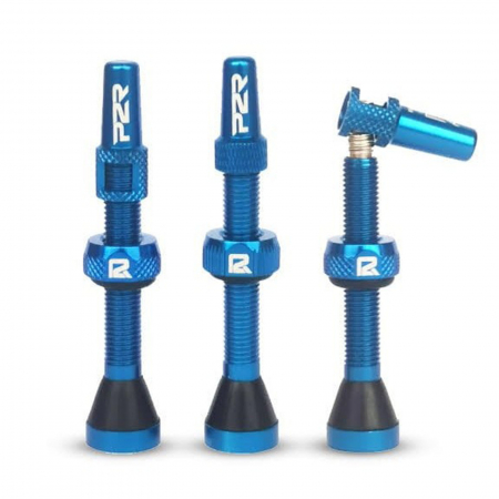 VALVE TUBELESS - Valva tubeless P2R FR-11C, aluminiu, lungime 46 mm, albastru