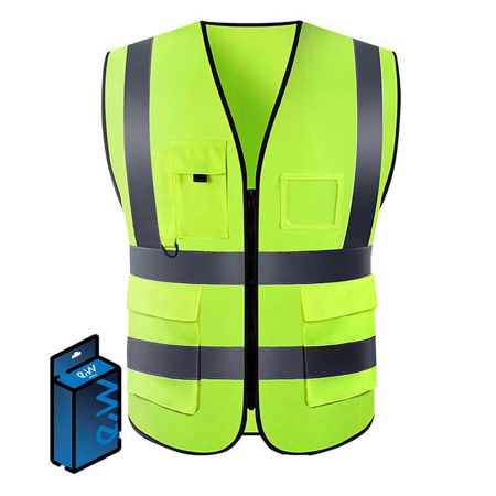 VESTE - Vesta reflectorizanta cu buzunare FIVESTARS, marime universala, galben fluo
