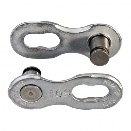 ZALE RAPIDE - Set 2 zale rapide KMC Missing Link 10R EPT Silver, compatibile 10 viteze, argintii