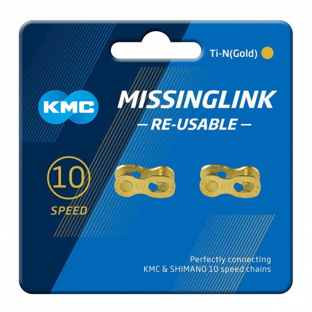 Set 2 zale rapide KMC Missing Link 10R Ti-N gold, compatibile 10 viteze, aurii [1]