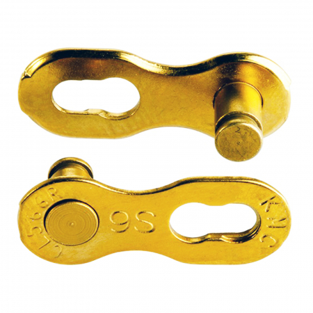 ZALE RAPIDE - Set 2 zale rapide KMC Missing Link 9R Gold Ti-N, compatibile 9 viteze, auriu