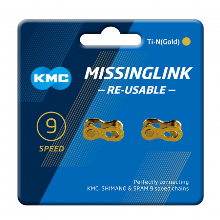 Za rapida KMC X9 Missing Link Cl566R-TI, compatibila 9 viteze, auriu [1]