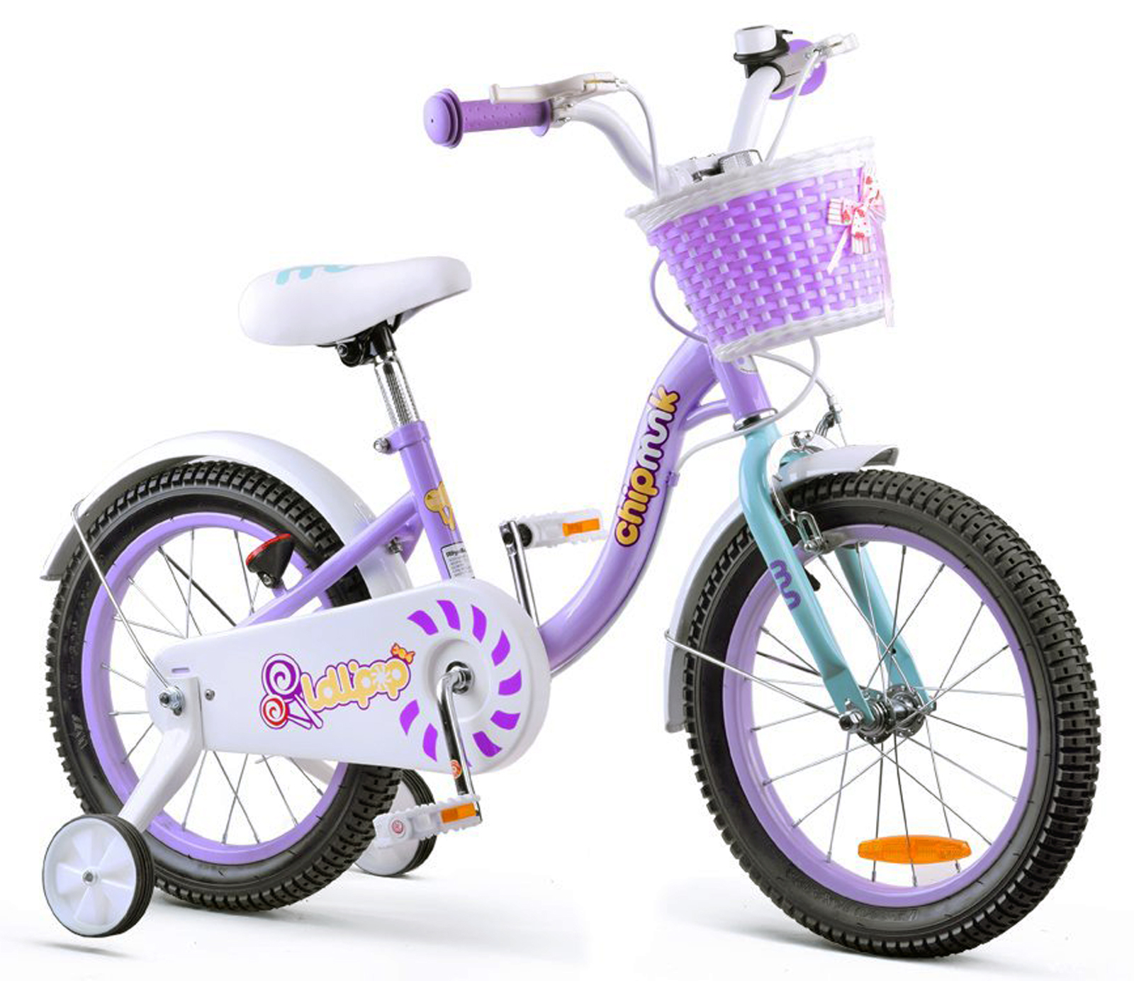 Suburb Sinis phrase Bicicleta copii 14" ROYAL BABY ChipMunk Lalipop CMO1402C, mov, varsta 3-5  ani