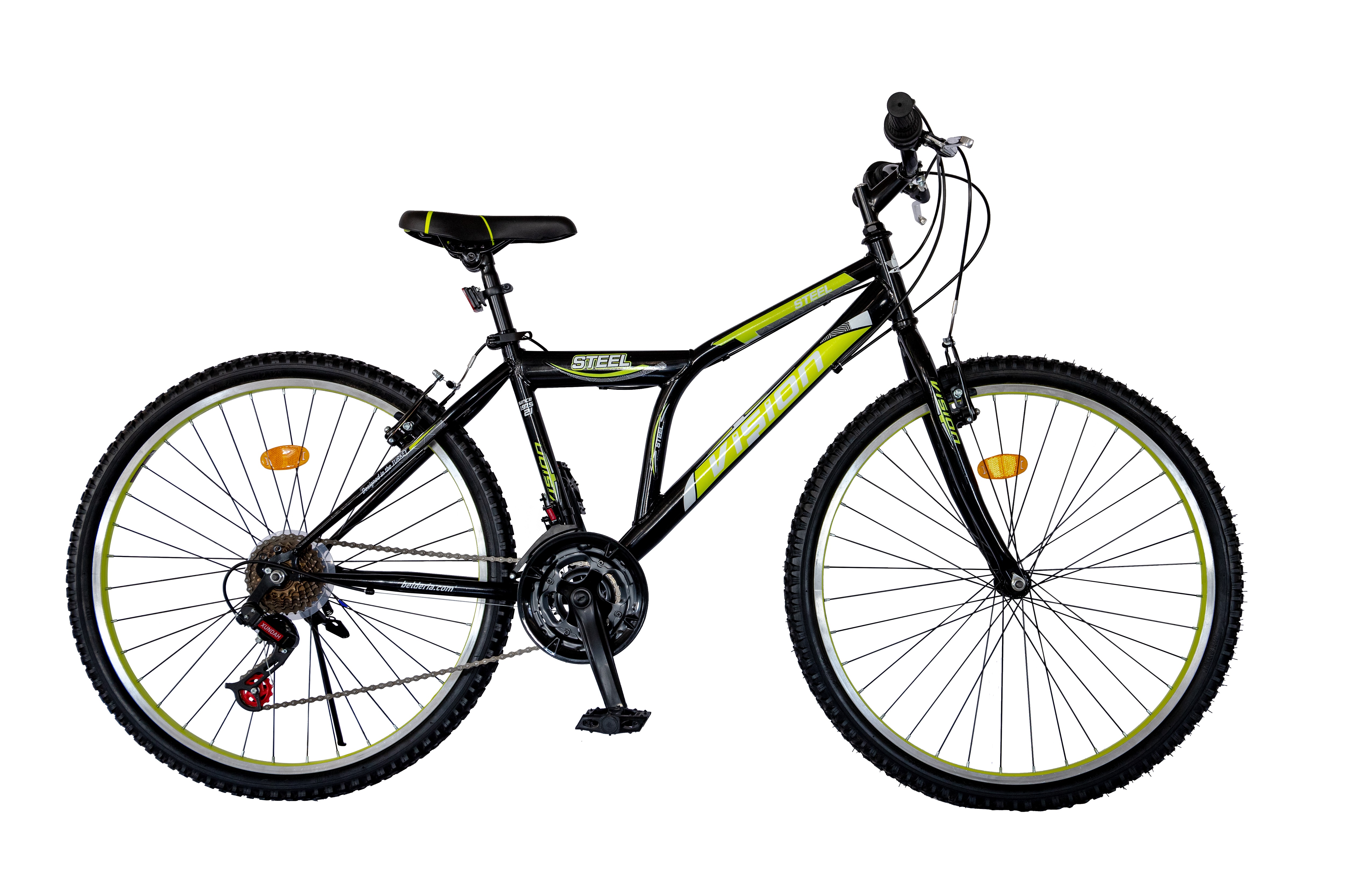 Bicicleta MTB +B2:B45Vision Steel Man Culoare Negru/Verde Roata 24" Otel [1]