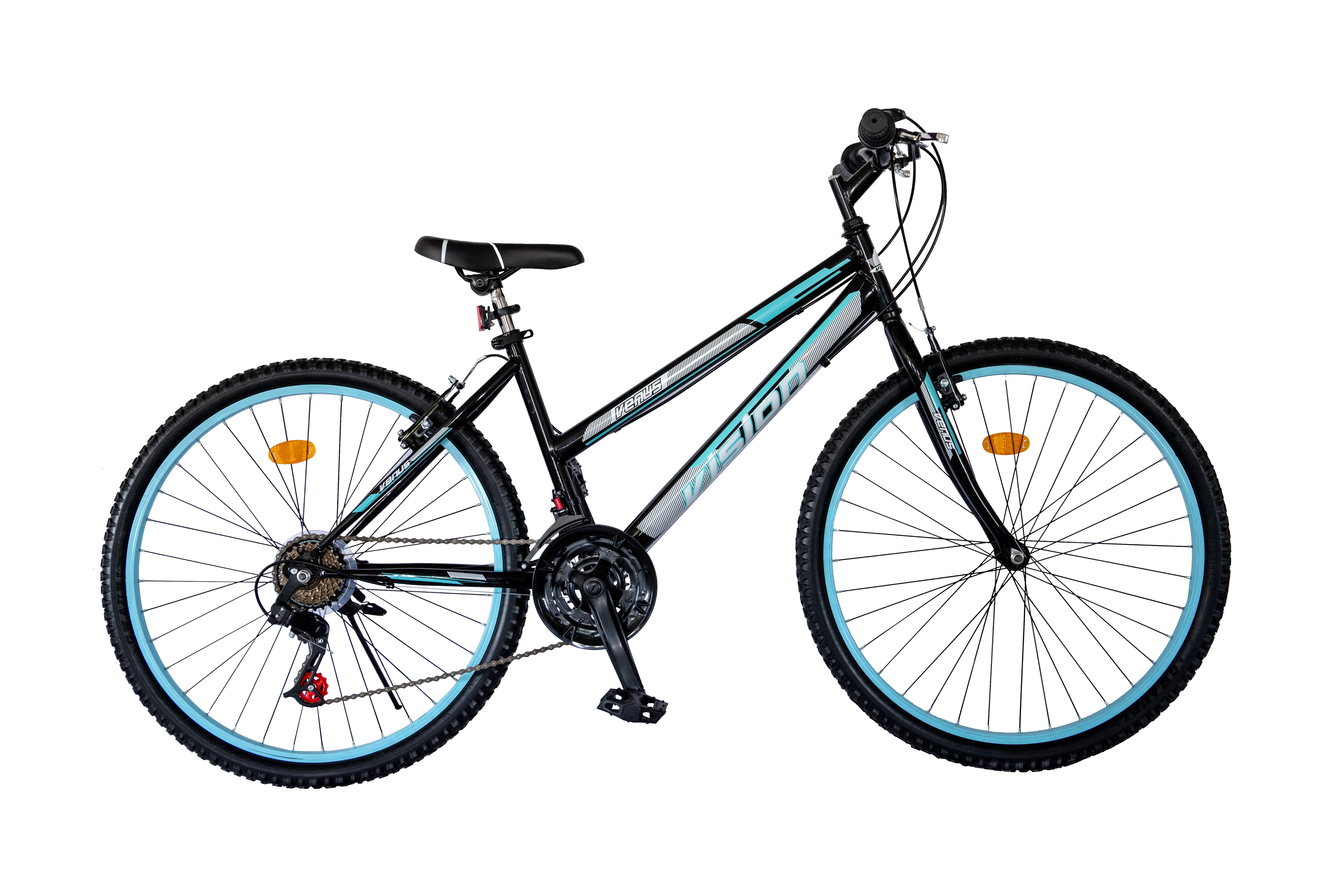 Bicicleta MTB Dame Vision Venus Culoare Negru/Roz Roata 24" Otel [1]
