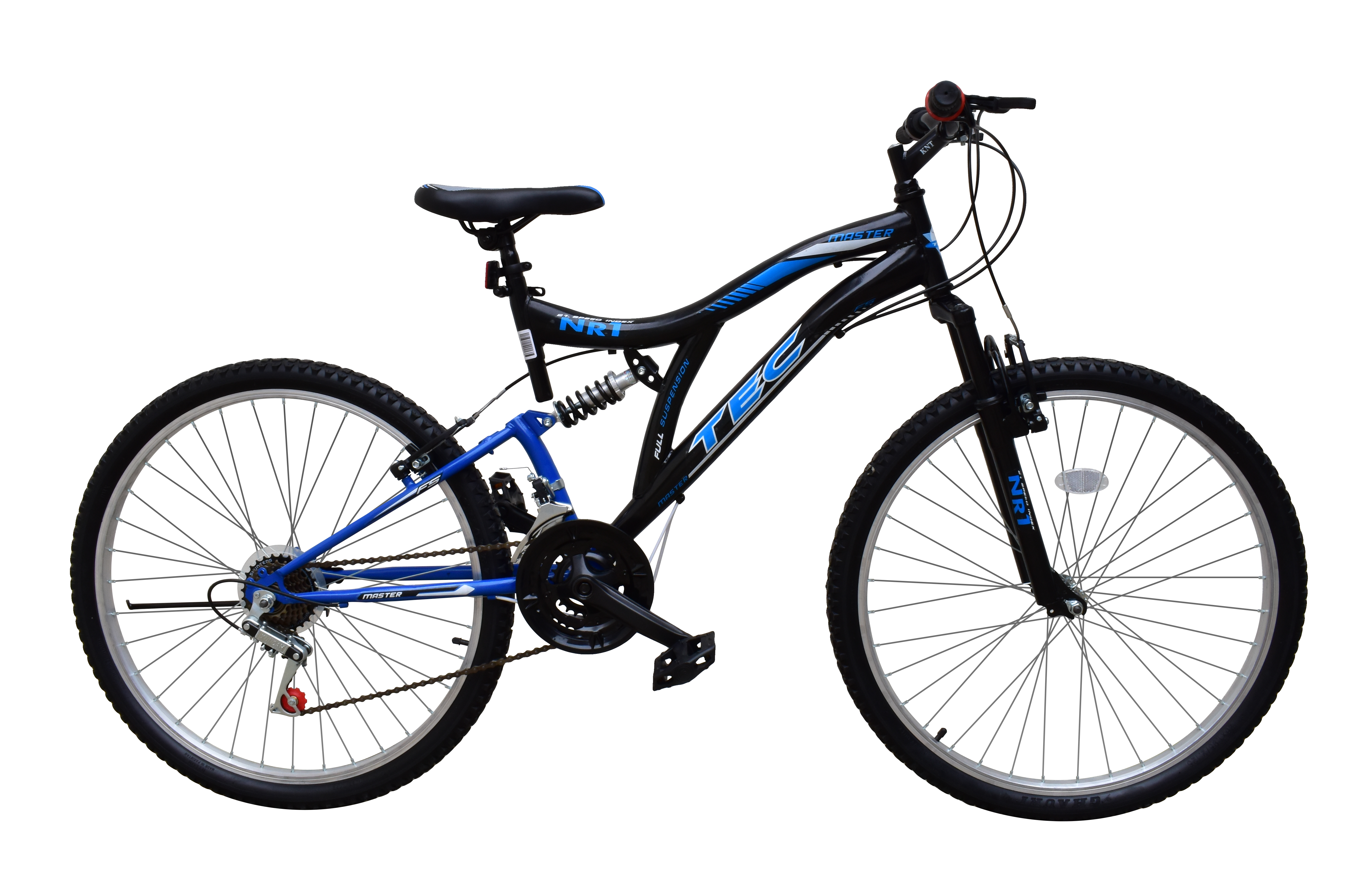 Bicicleta MTB Tec Master full suspensie, roata 26", culoare Alb/Albastru [0]