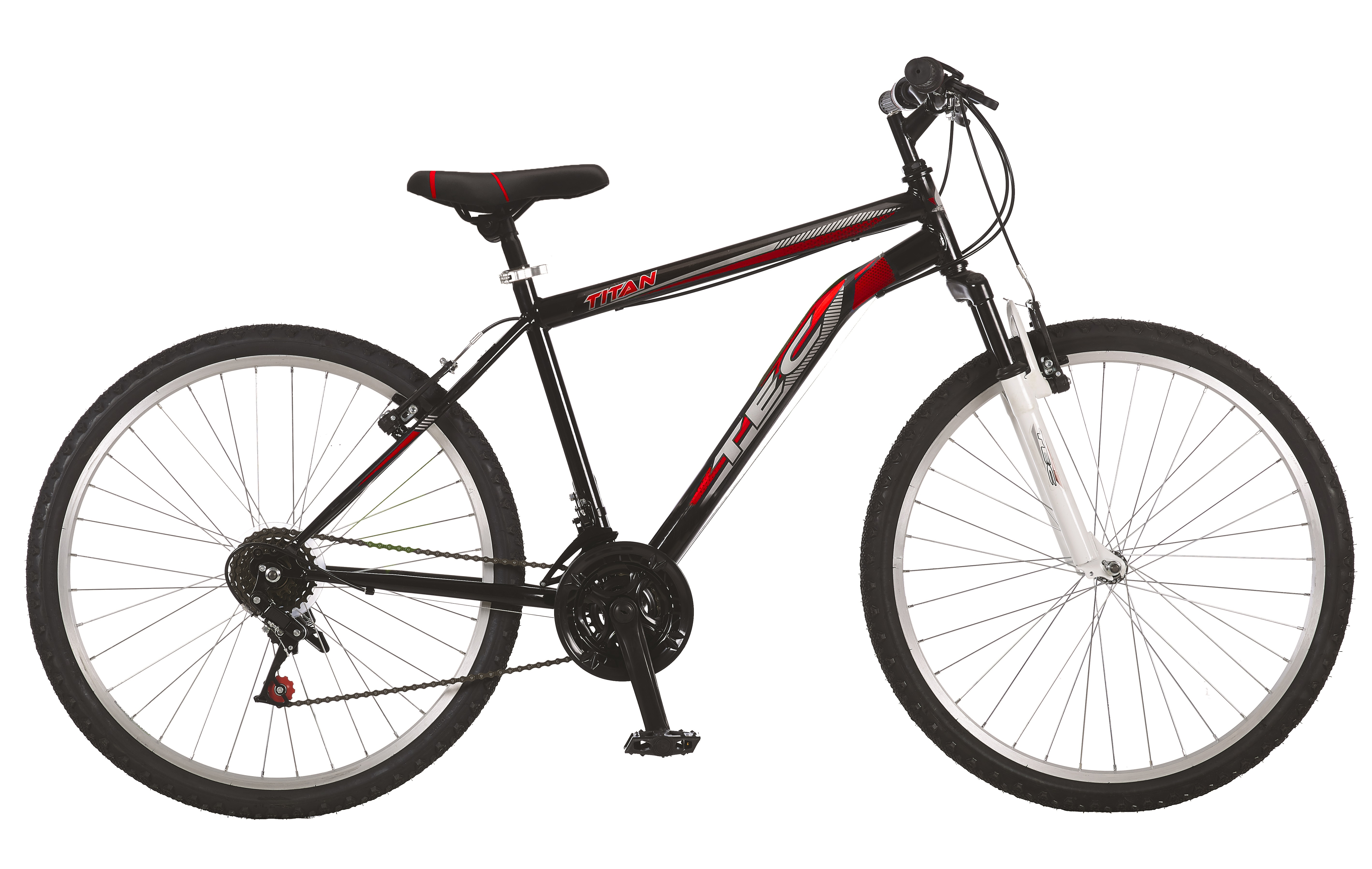 Bicicleta MTB TEC Titan Suspensie Fata ,Culoare negru/rosu, Roata 26" Otel [1]