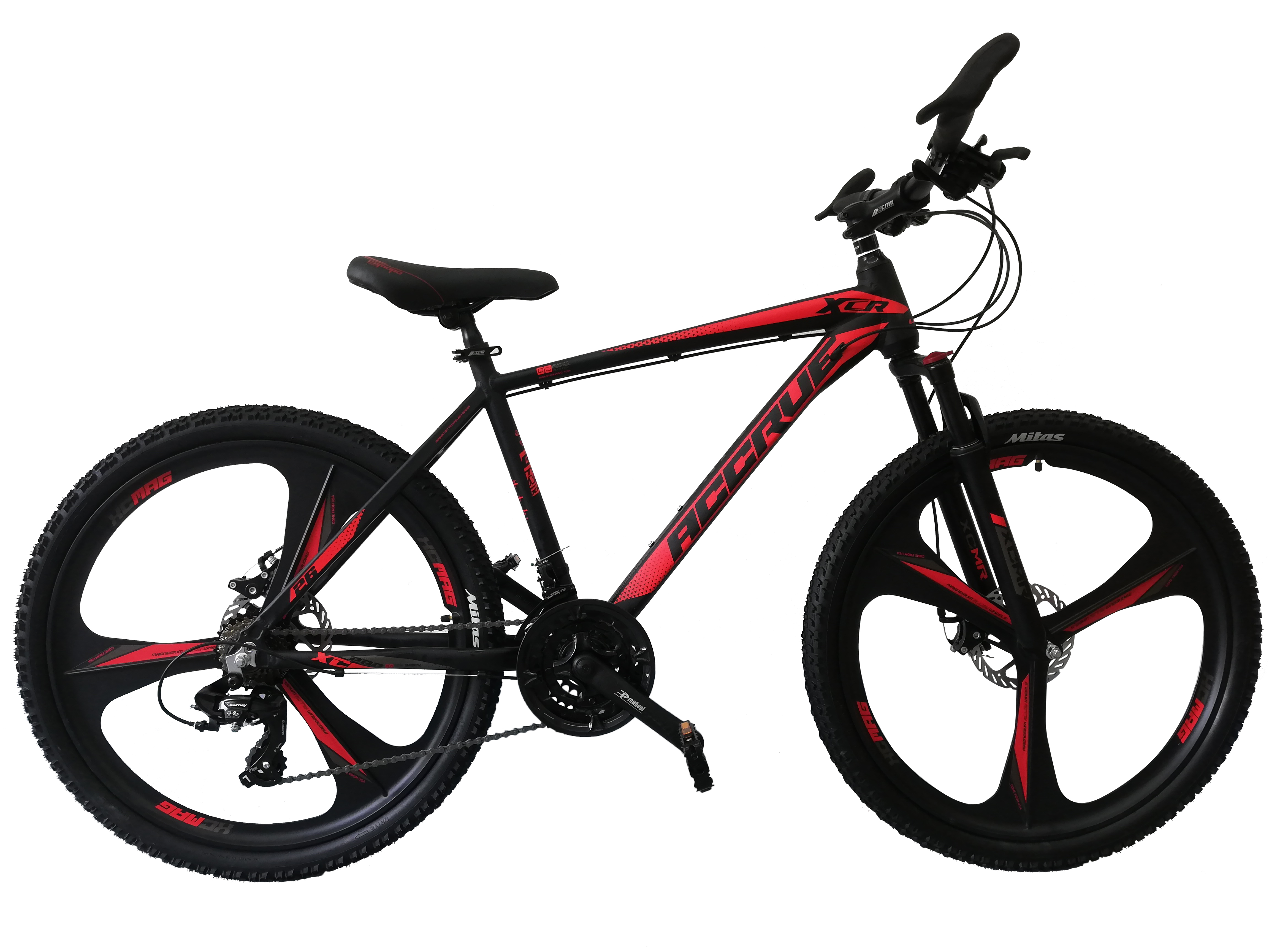 Bicicleta MTB Umit Accrue 2D , Cadru 18" , 21 Viteze , Culoare Negru/Rosu Roata 26" [1]