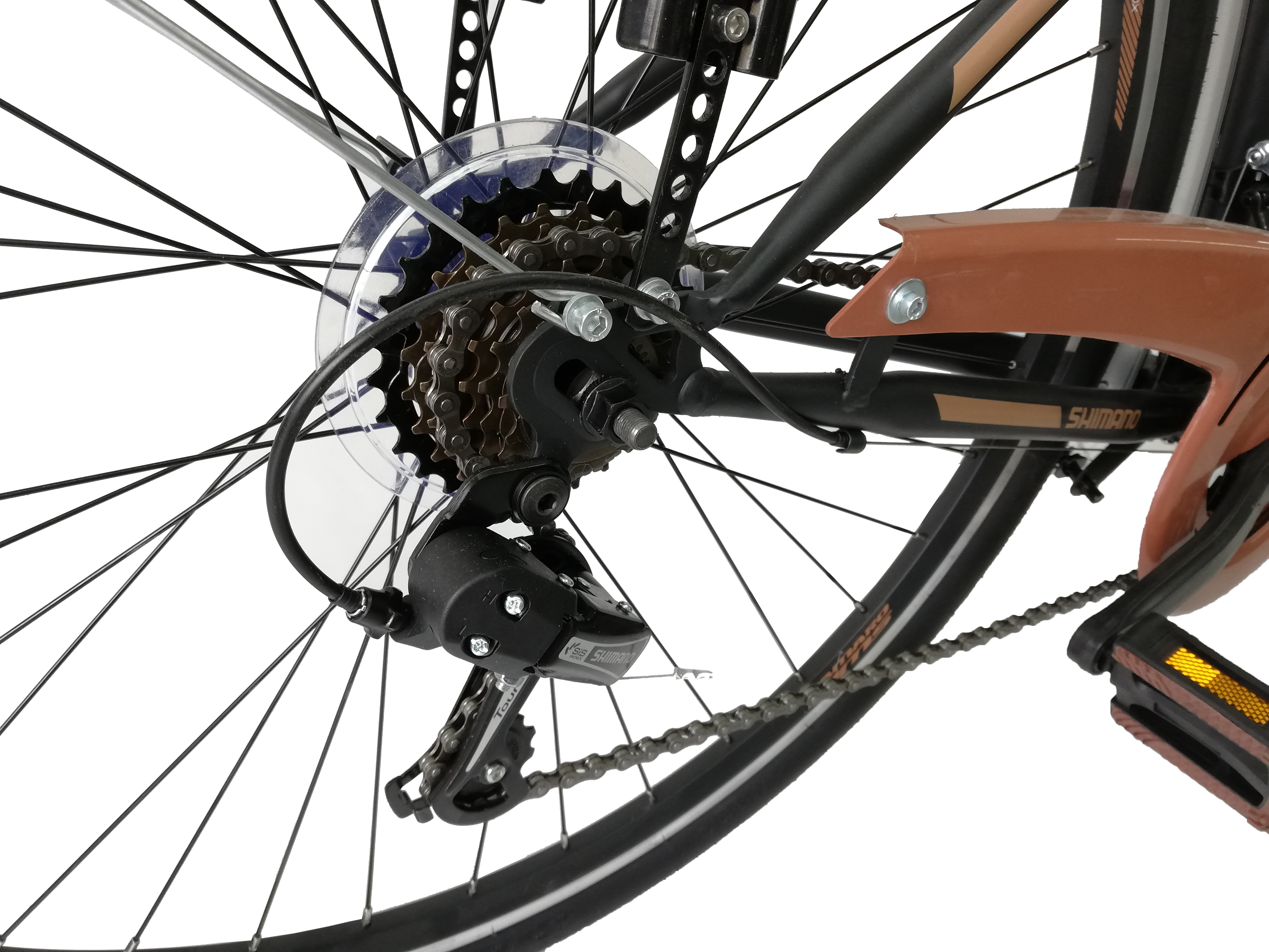 Bicicleta City UMIT Alanya , culoare negru/maro , roata 24" , Otel [1]