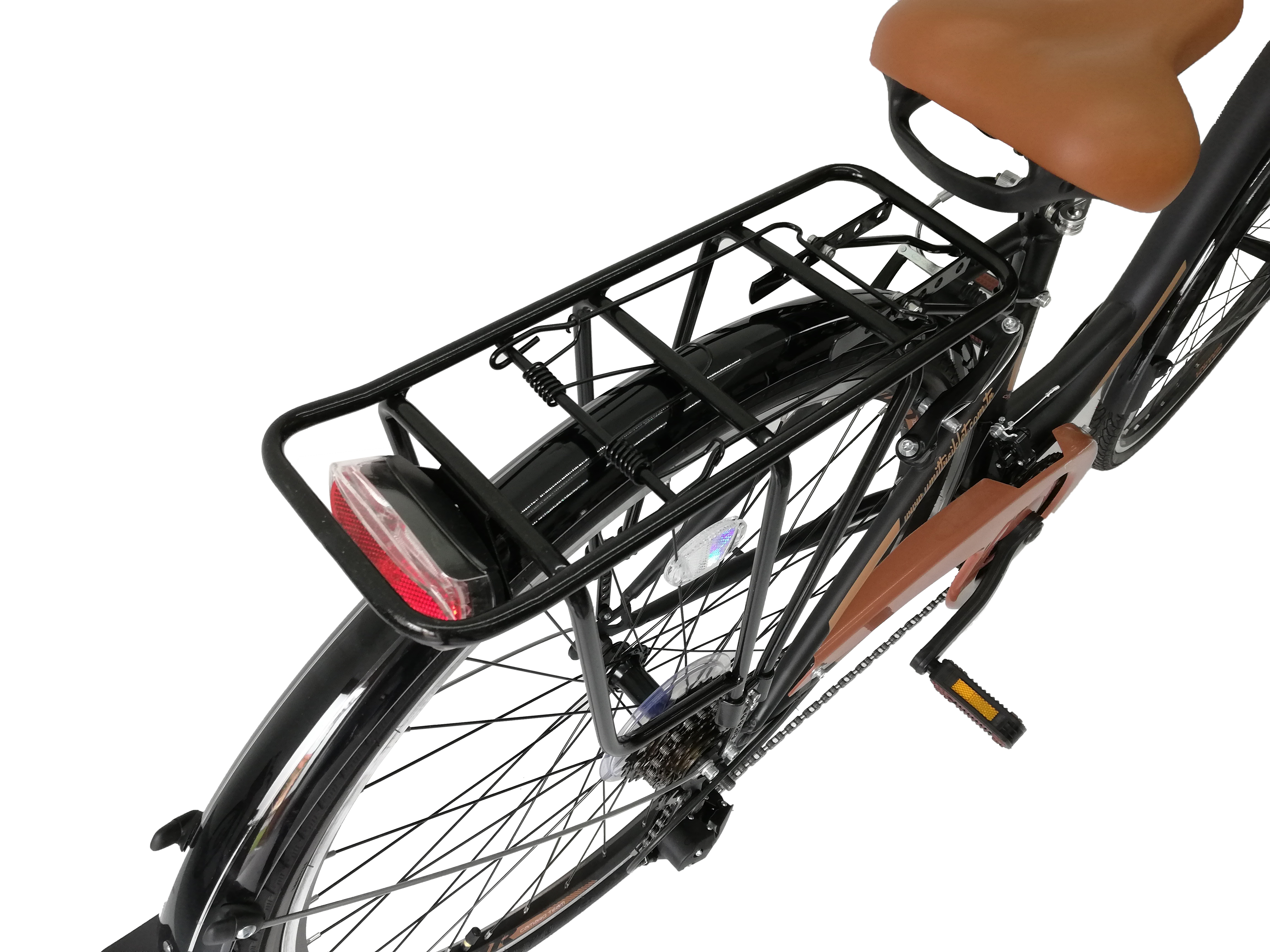 Bicicleta City Umit Alanya , Culoare Negru/Verde  , Roata 28" Otel [1]