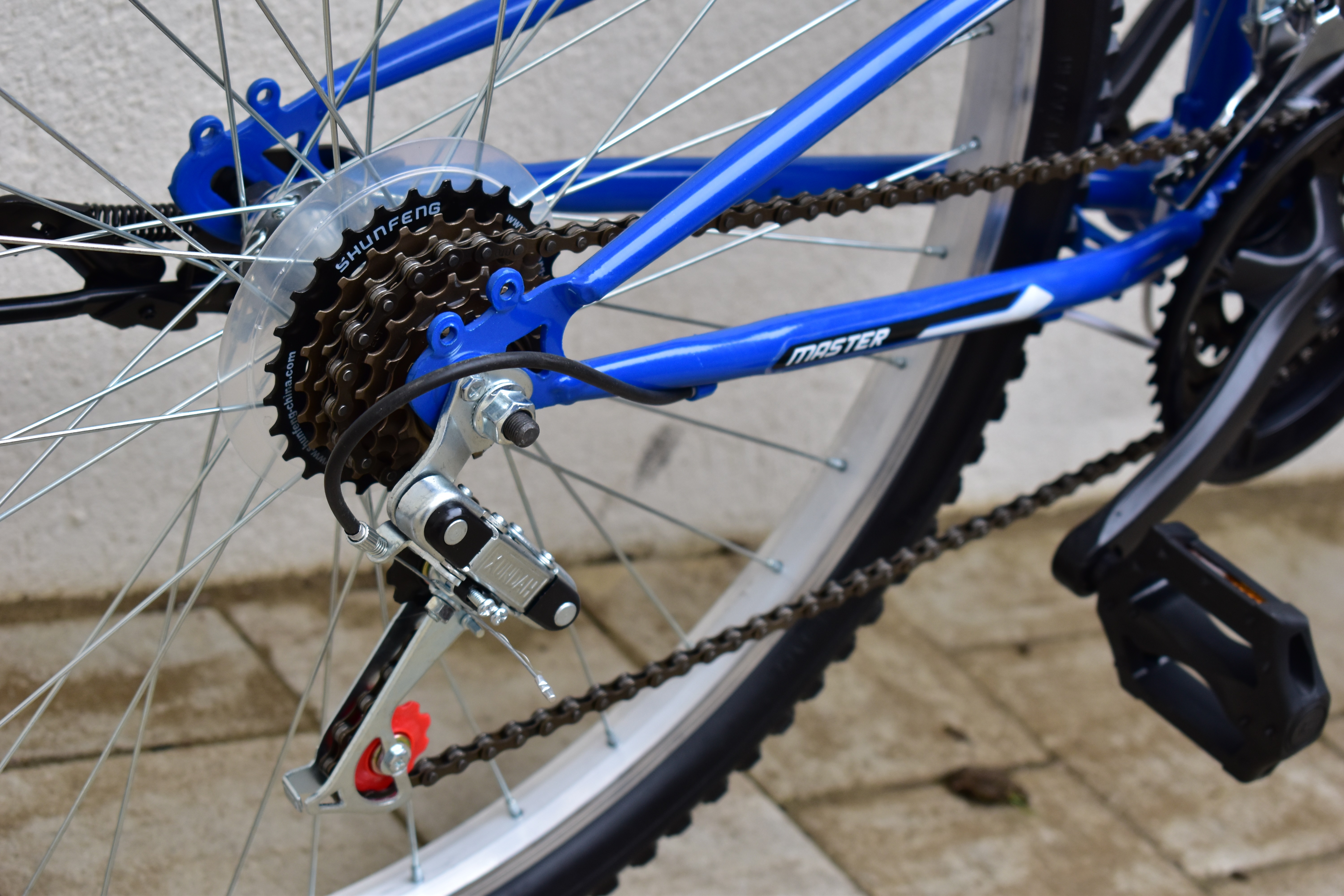 Bicicleta MTB Tec Master full suspensie, roata 26", culoare Alb/Albastru [3]