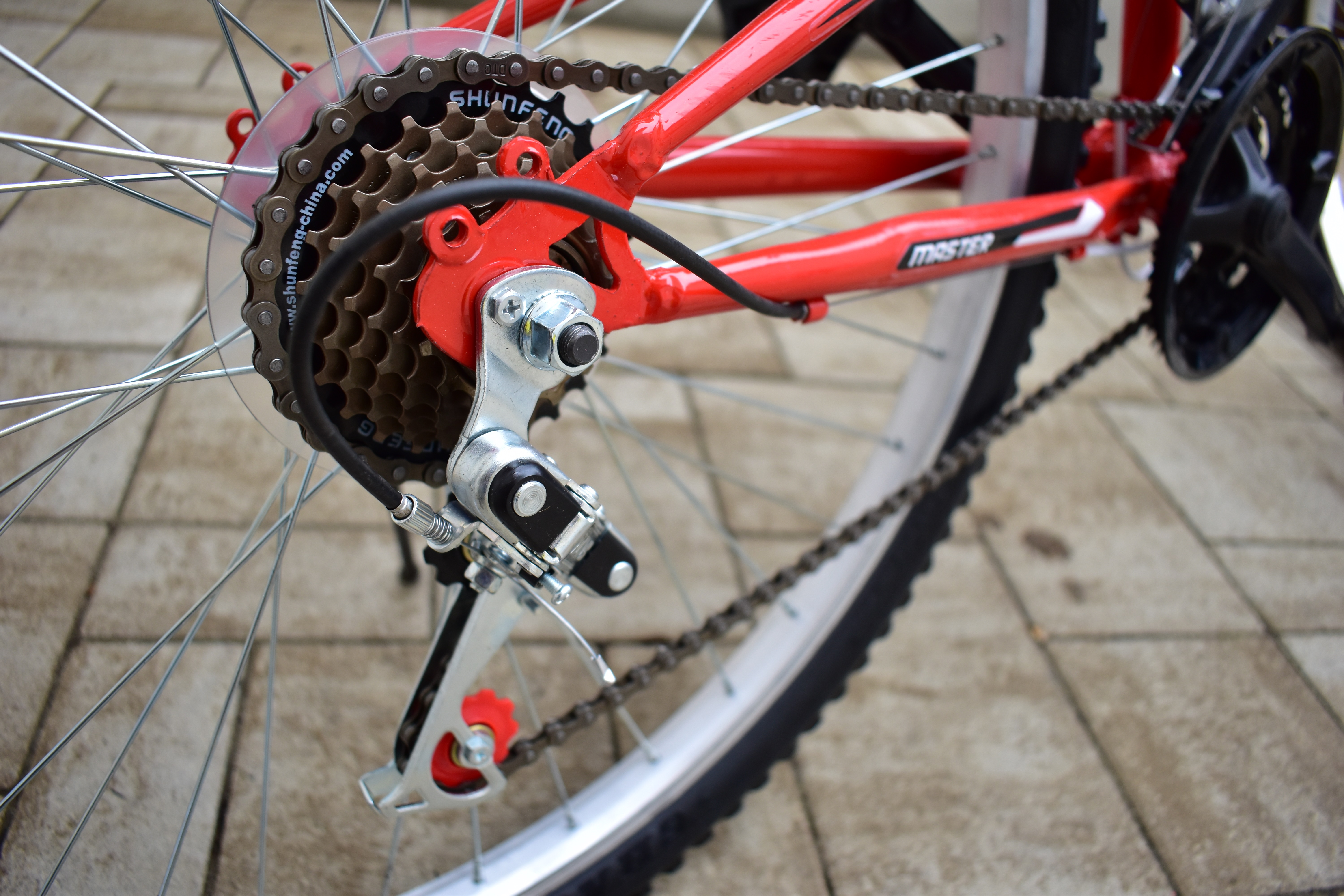 Bicicleta MTB Tec Master full suspensie, roata 26", culoare Negru/Rosu [4]