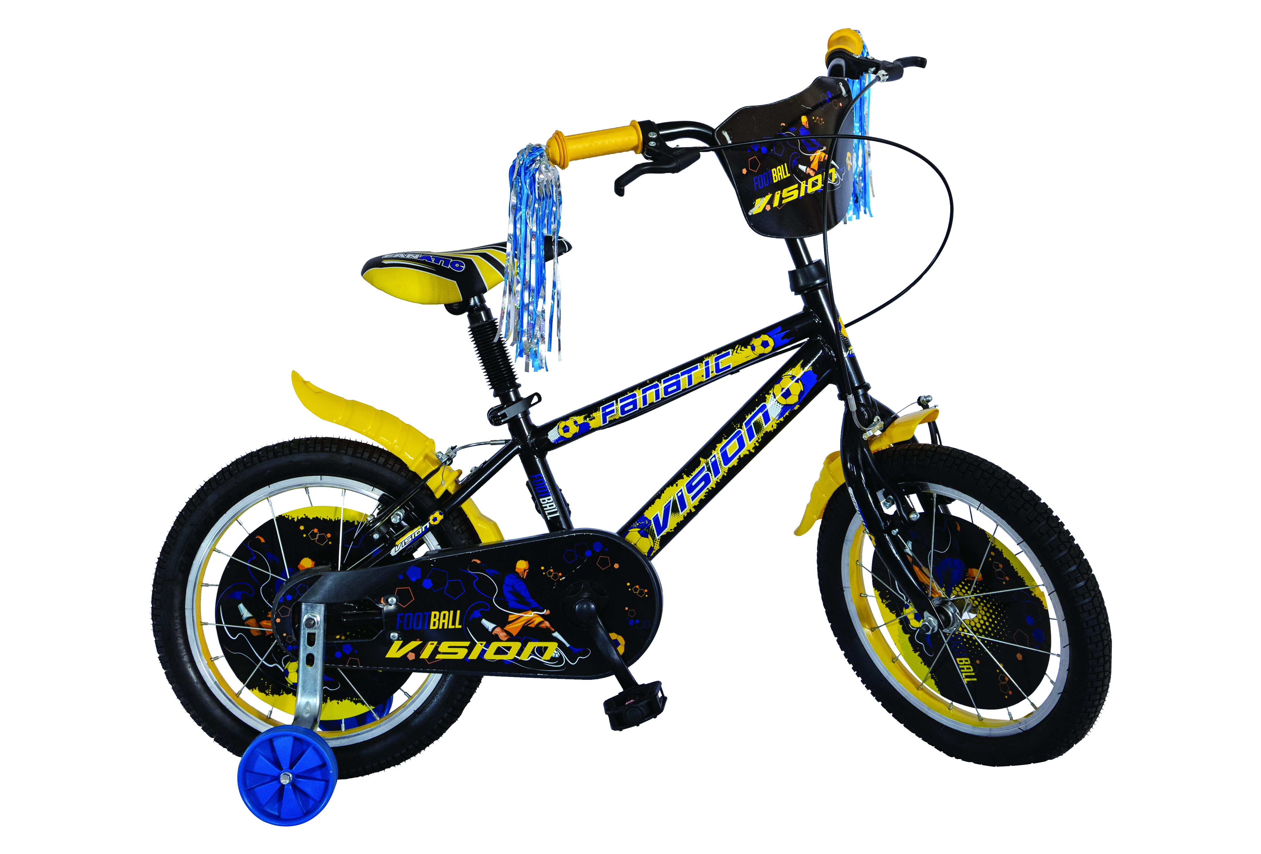 Bicicleta Copii Vision Fanatic , Culoare Negru/Albastru Roata 16" Otel [1]