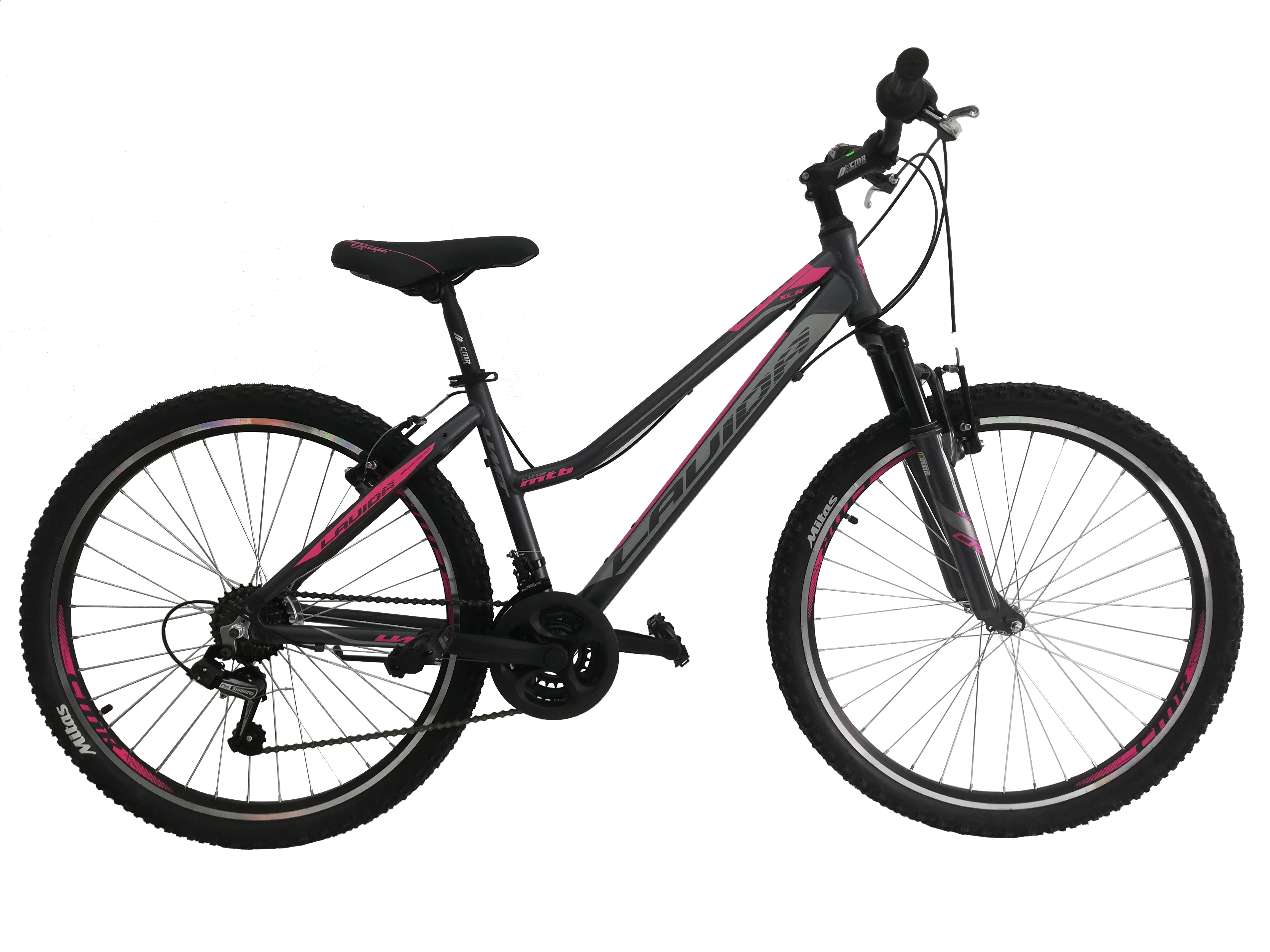 Bicicleta MTB Umit Lavida Lady, Gri/Roz, Roata 26", Cadru Aluminiu [1]