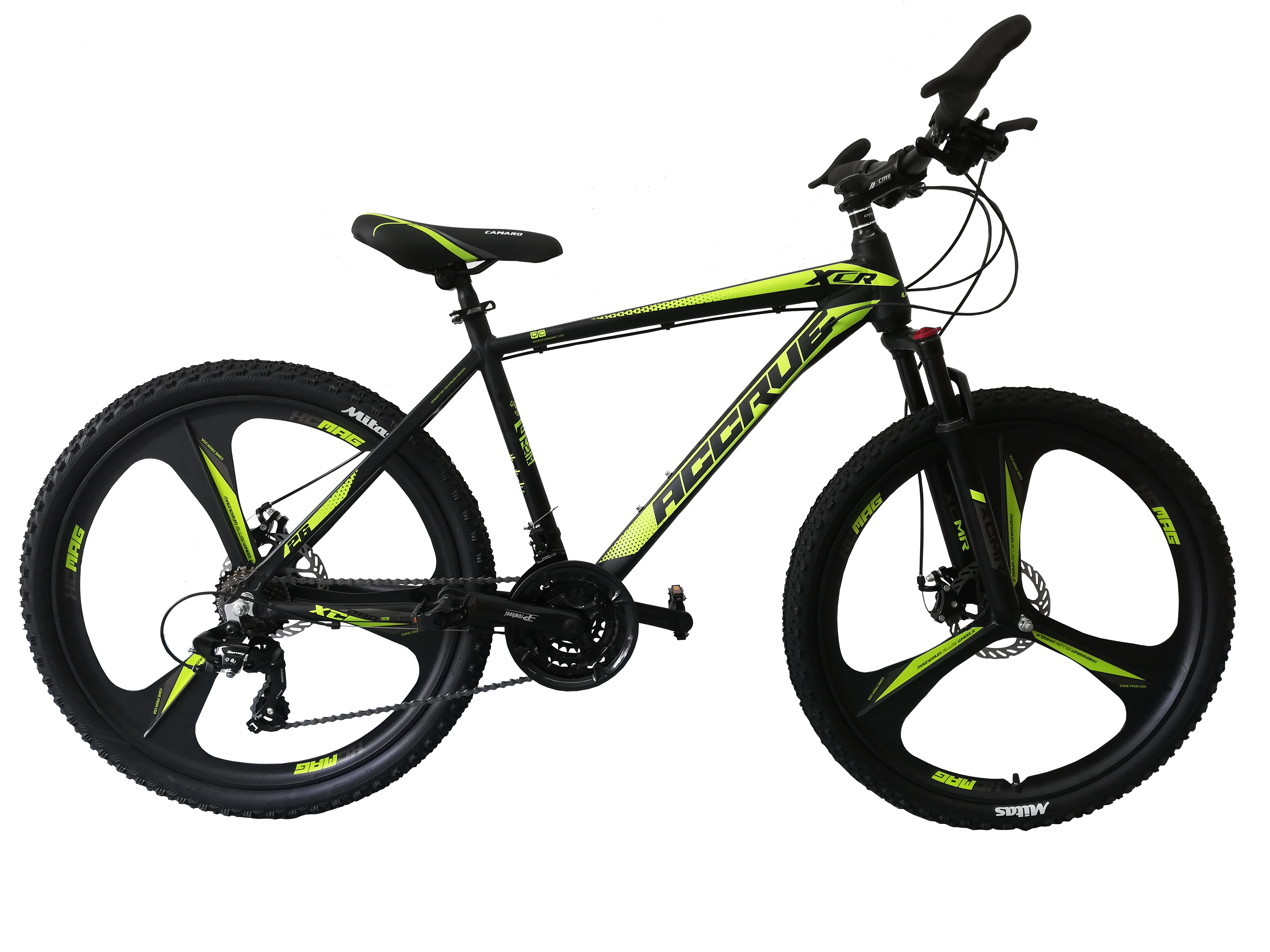 Bicicleta MTB Umit Accrue 2D , Cadru 18" , 21 Viteze , Culoare Negru/Galben Roata 26" [1]