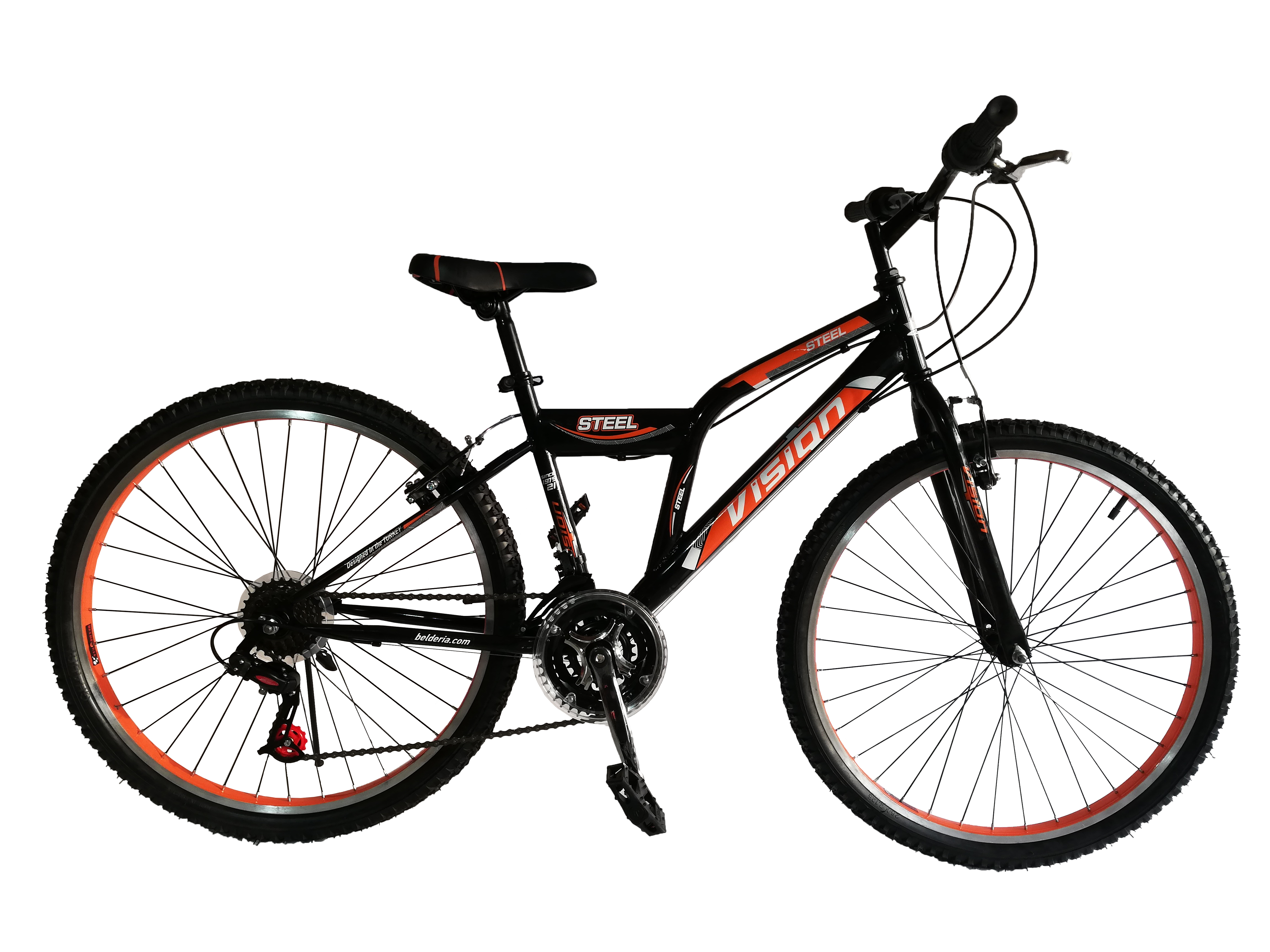 Bicicleta MTB Vision Steel Man Culoare Alb/Albastru Roata 26" Otel [1]