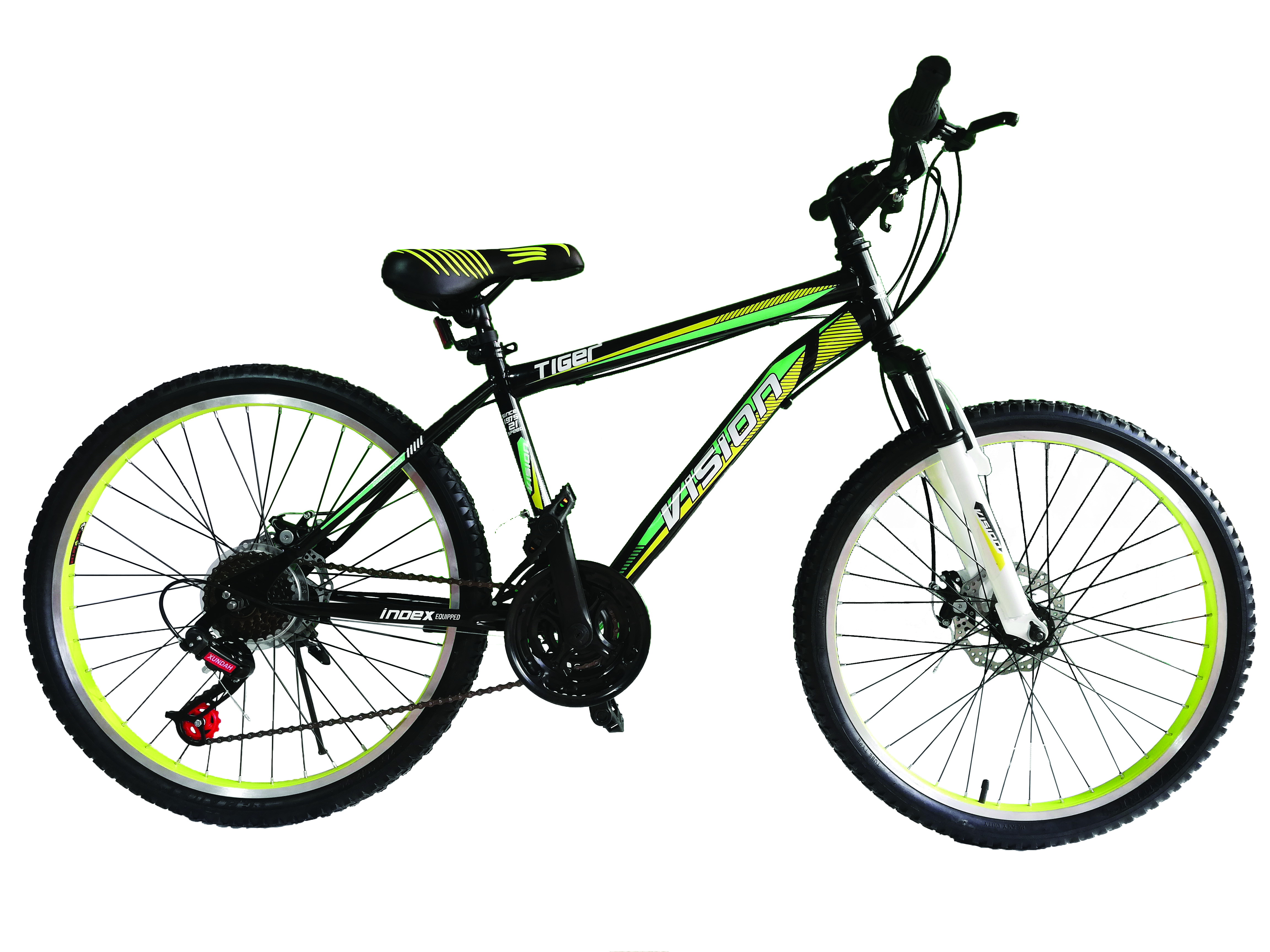 Bicicleta MTB Vision Tiger 2D Suspensie Fata Culoare Negru/Rosu Roata 24" Otel [1]