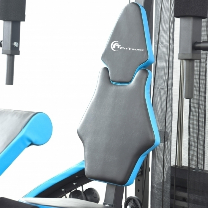 Aparat multifunctional FitTronic® Atletic 480, 66 kg incluse, greutate maxima utilizator 120 kg, banca cu gantere, sac de box, aparat tractiuni, suport biceps, bara tractiuni [2]