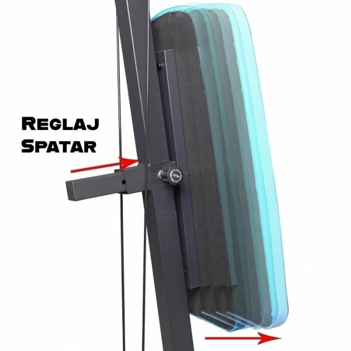 Aparat multifunctional FitTronic Atletic 500, 66 kg incluse, presa picioare, biceps, bara tractiune, greutate maxima utilizator 120 kg, scaun si spatar reglabile [5]