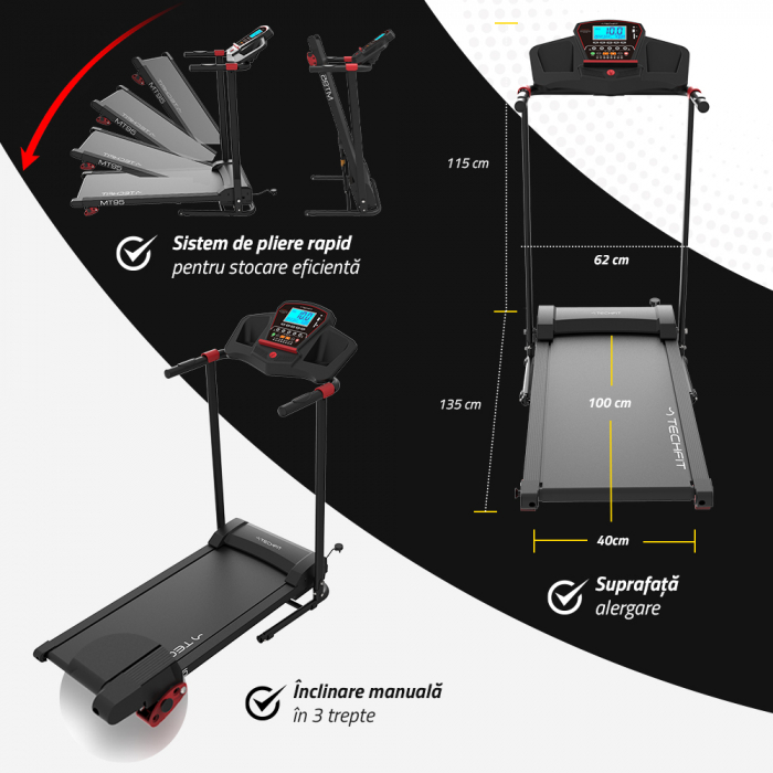 Banda de alergare electrica TechFit MT9 [3]