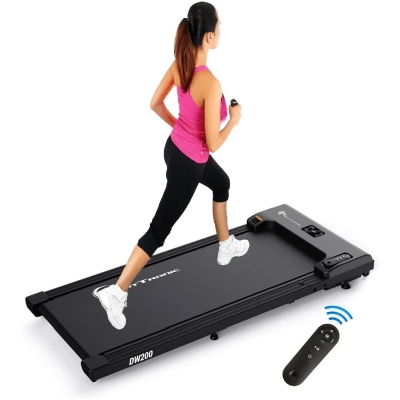 Banda de alergare electrica FitTronic Delta Walk 200, motor 2 CP, viteza maxima 6 km/h, greutate maxima 100 kg, telecomanda, dimensiune redusa, usor de depozitat [5]